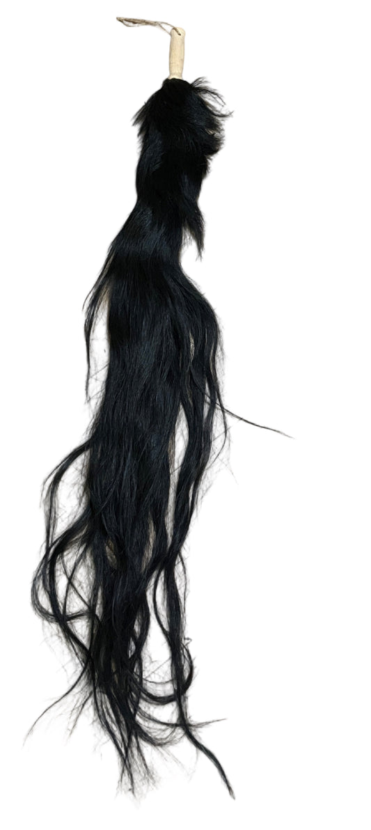 Pferde Schweif Schwarz mit Griff
