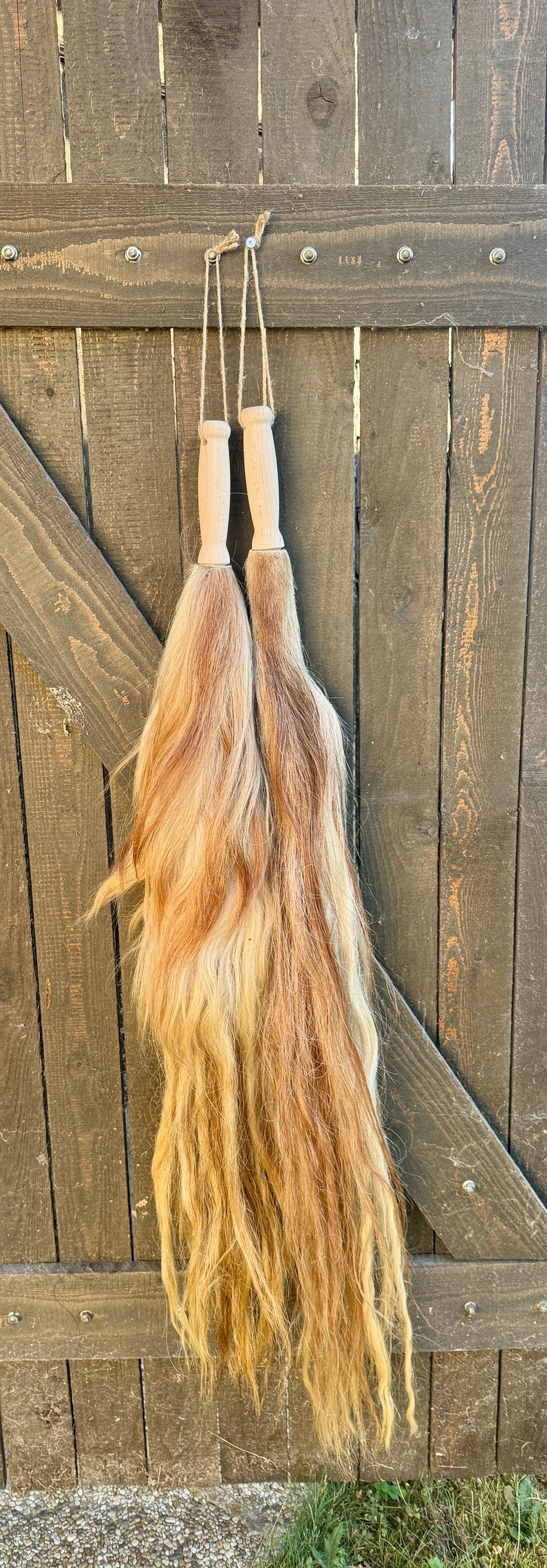 Pferde Schweif Beige mit Griff