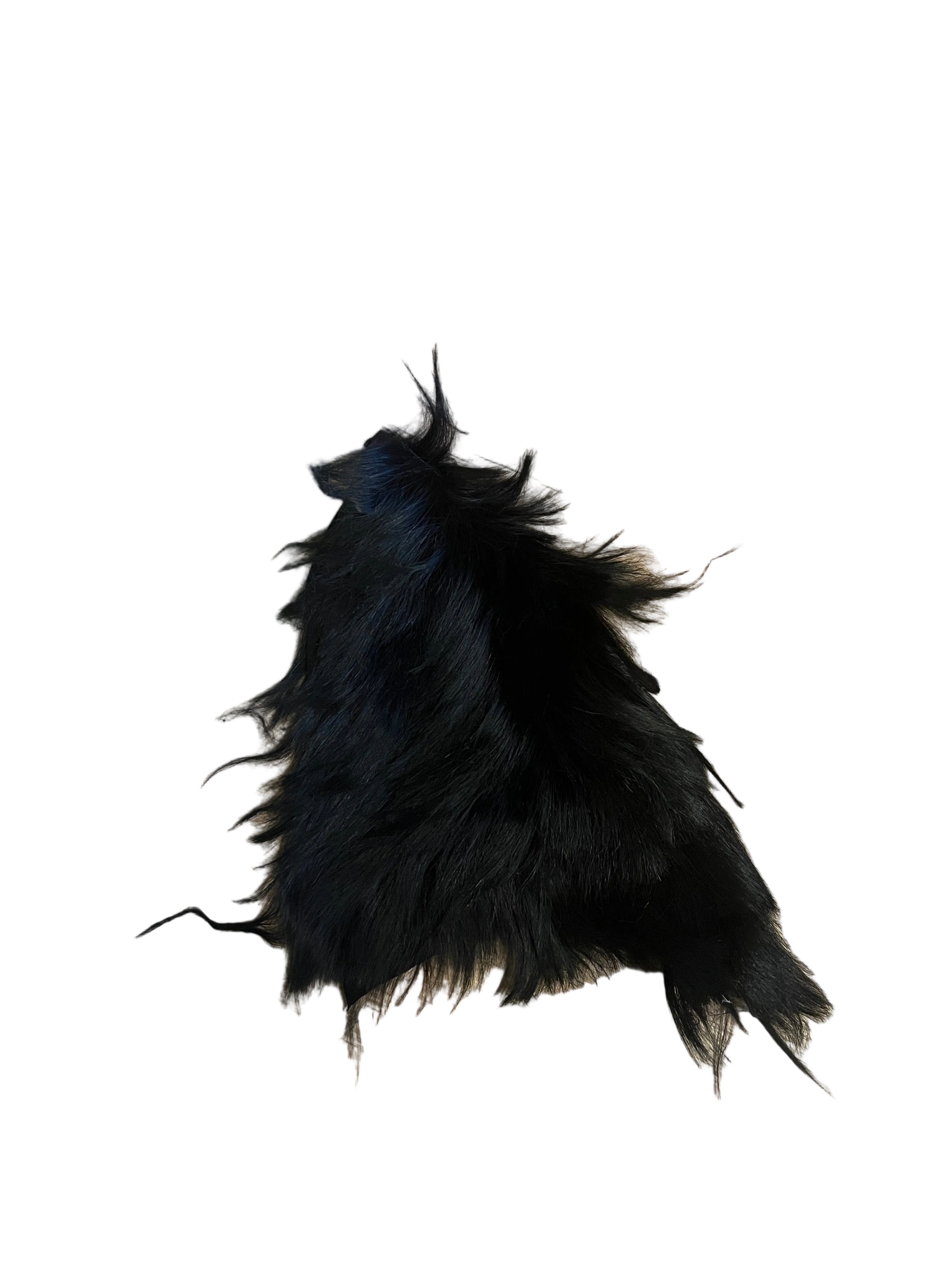 Kopffell Genäht schwarz