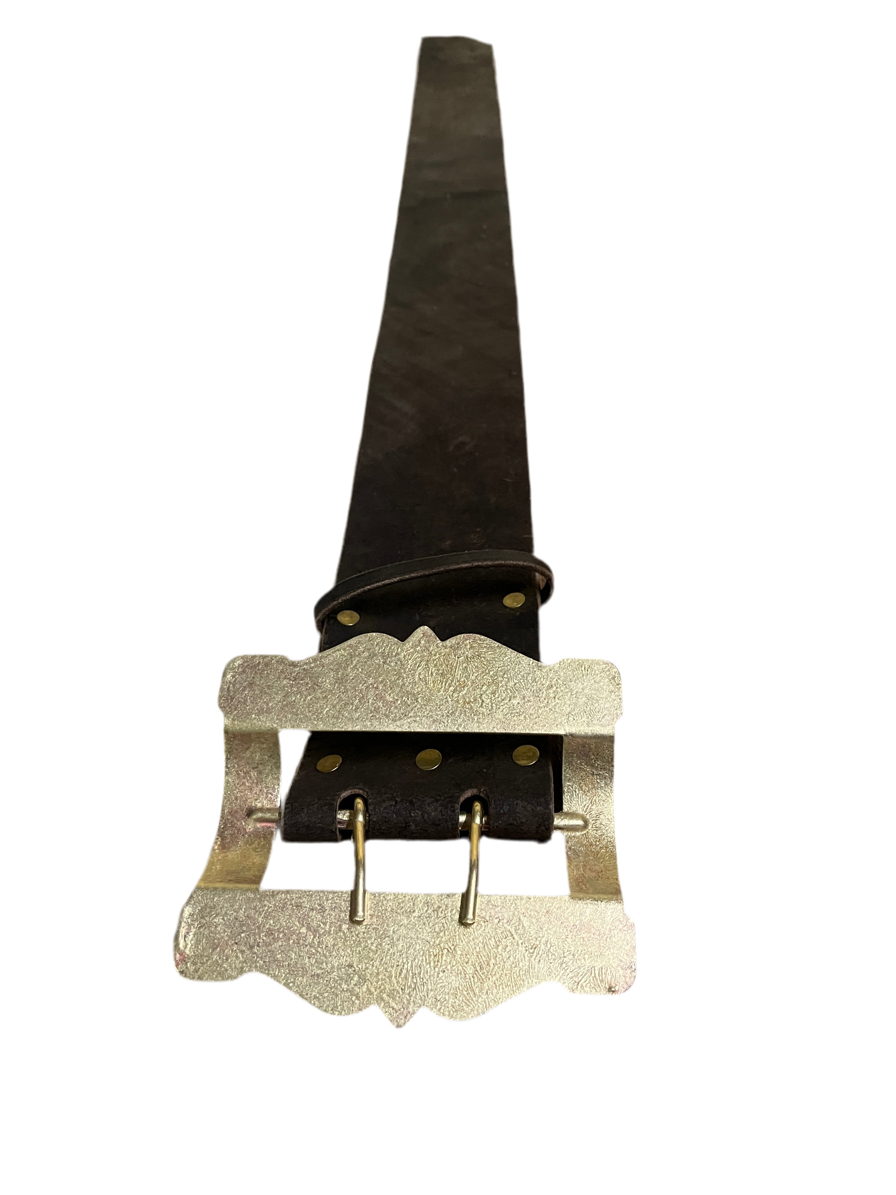 Krampusgürtel Braun/Messing