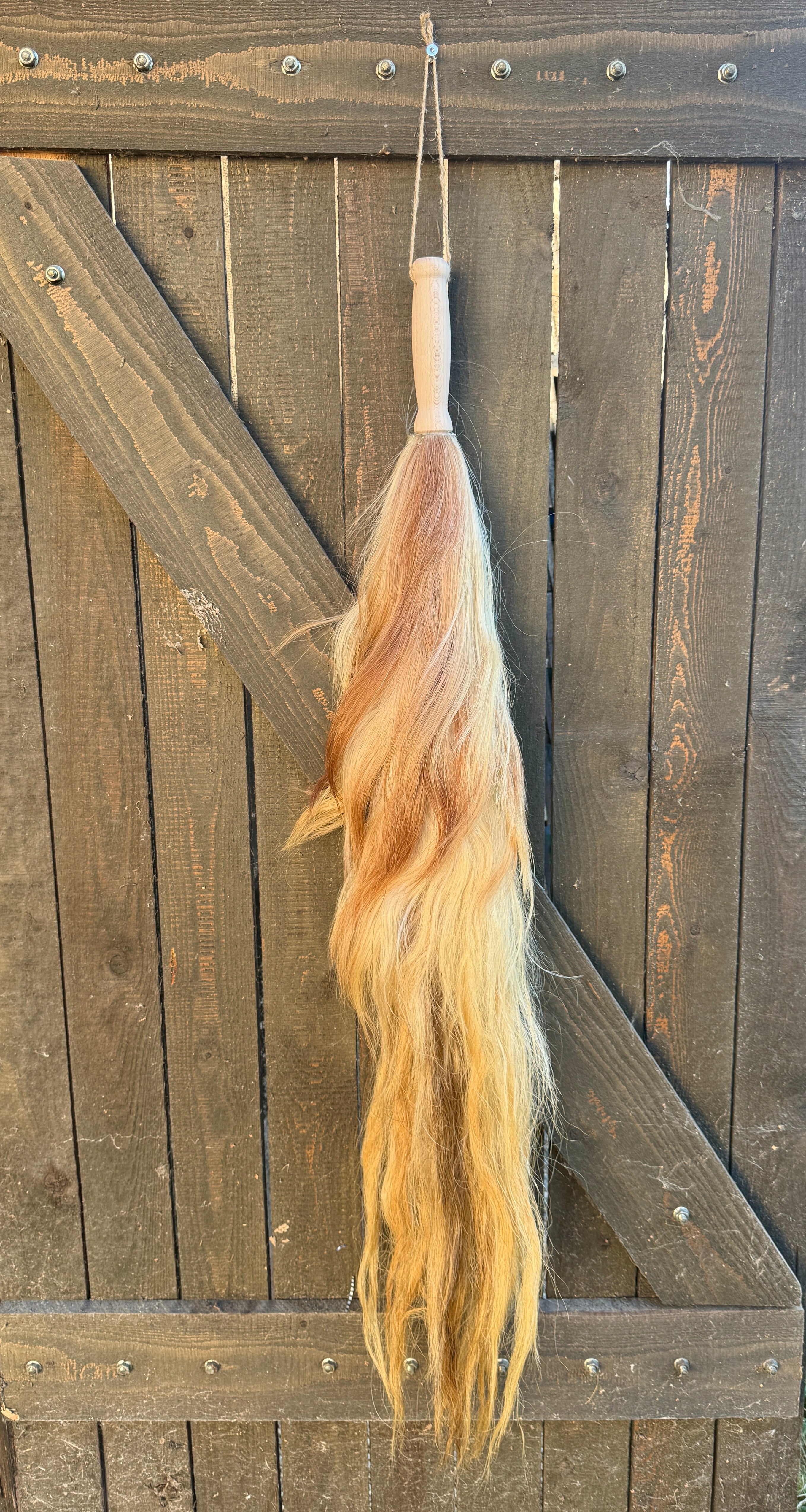Pferde Schweif Beige mit Griff